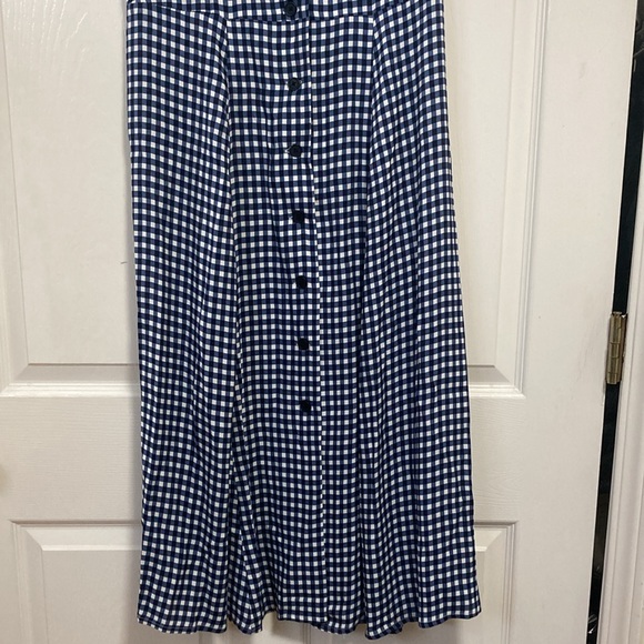 Philosophy Blue Gingham Button-Down Dress Plaid Short Sleeve Sz S - Picture 7 of 14